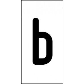 Magnetschild Einzelbuchstabe b | schwarz · weiß