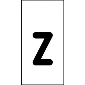 Schild Einzelbuchstabe z | schwarz · weiß