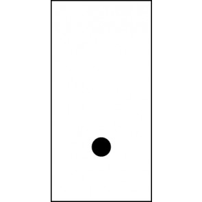 Schild Sonderzeichen Punkt | schwarz · weiß selbstklebend