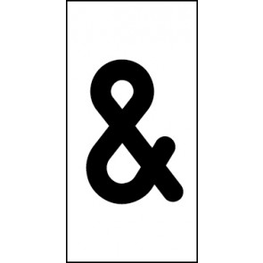 Schild Sonderzeichen Kaufmännisches Und | schwarz · weiß