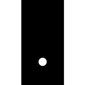 Schild Sonderzeichen Punkt | weiß · schwarz selbstklebend