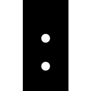 Schild Sonderzeichen Doppelpunkt | weiß · schwarz