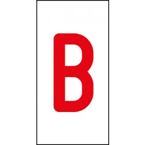 Magnetschild Einzelbuchstabe B | rot · weiß