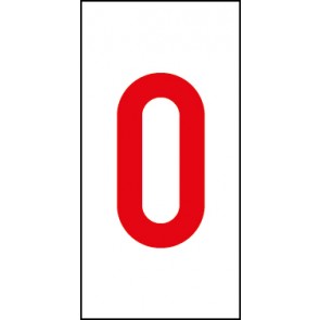 Aufkleber Einzelbuchstabe O | rot · weiß