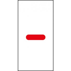 Schild Sonderzeichen Bindestrich | rot · weiß selbstklebend