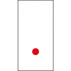 Aufkleber Sonderzeichen Punkt | rot · weiß | stark haftend