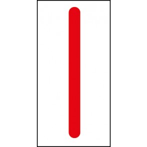 Schild Sonderzeichen Pipe | rot · weiß