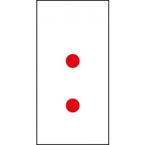 Aufkleber Sonderzeichen Doppelpunkt | rot · weiß