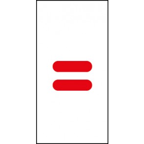 Magnetschild Sonderzeichen gleich | rot · weiß