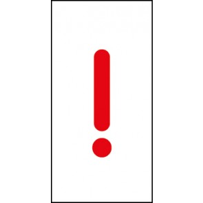 Schild Sonderzeichen Ausrufezeichen | rot · weiß selbstklebend
