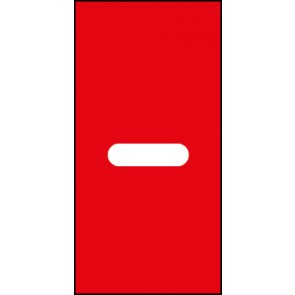 Schild Sonderzeichen Bindestrich | weiß · rot selbstklebend