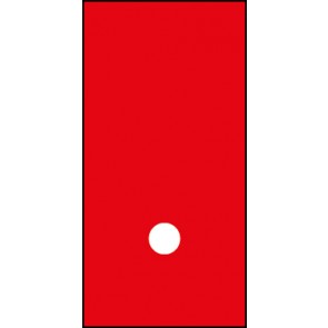Schild Sonderzeichen Punkt | weiß · rot