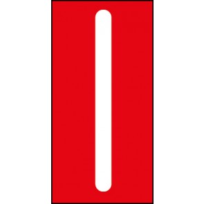 Schild Sonderzeichen Pipe | weiß · rot