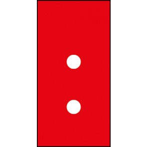 Magnetschild Sonderzeichen Doppelpunkt | weiß · rot