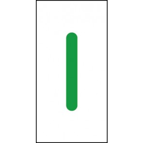 Schild Einzelbuchstabe I | grün · weiß selbstklebend