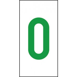 Aufkleber Einzelbuchstabe O | grün · weiß | stark haftend