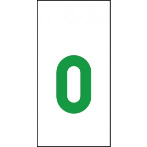 Schild Einzelbuchstabe o | grün · weiß selbstklebend