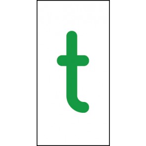 Magnetschild Einzelbuchstabe t | grün · weiß