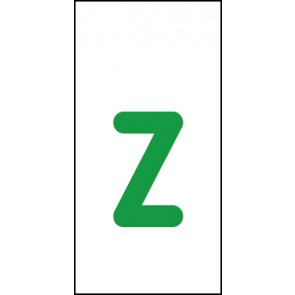 Magnetschild Einzelbuchstabe z | grün · weiß