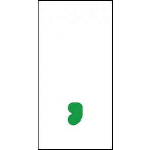 Sonderzeichen Komma | grün · weiß · MAGNETSCHILD