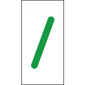 Magnetschild Sonderzeichen Slash | grün · weiß