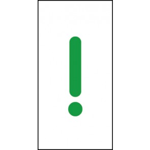 Magnetschild Sonderzeichen Ausrufezeichen | grün · weiß