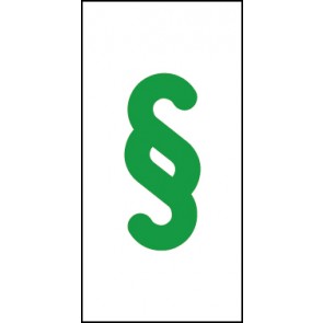 Magnetschild Sonderzeichen Paragraph | grün · weiß