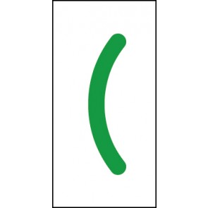 Magnetschild Sonderzeichen Klammer auf | grün · weiß