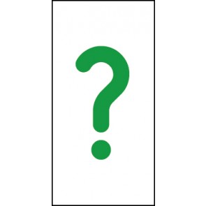 Aufkleber Sonderzeichen Fragezeichen | grün · weiß