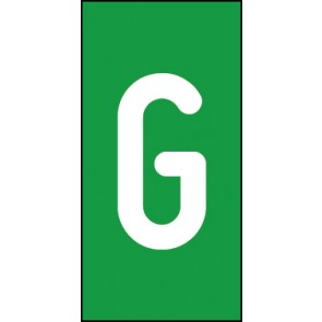 Magnetschild Einzelbuchstabe G | weiß · grün
