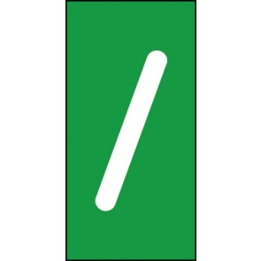 Magnetschild Sonderzeichen Slash | weiß · grün