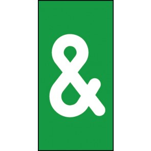 Schild Sonderzeichen Kaufmännisches Und | weiß · grün