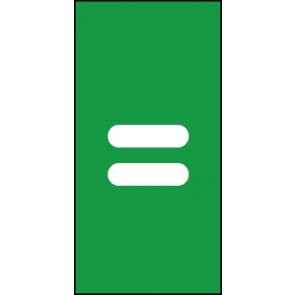 Schild Sonderzeichen gleich | weiß · grün selbstklebend