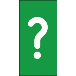 Schild Sonderzeichen Fragezeichen | weiß · grün selbstklebend