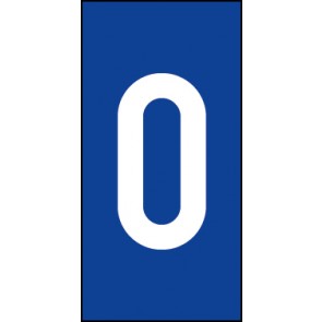 Schild Einzelbuchstabe O | weiß · blau selbstklebend