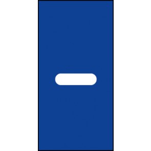 Magnetschild Sonderzeichen Bindestrich | weiß · blau