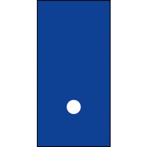 Schild Sonderzeichen Punkt | weiß · blau selbstklebend