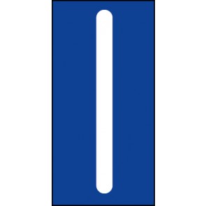 Schild Sonderzeichen Pipe | weiß · blau selbstklebend