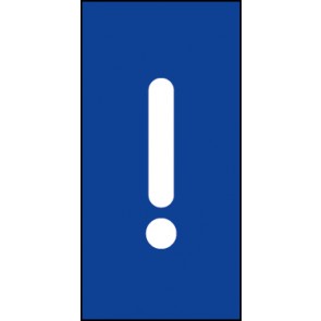 Schild Sonderzeichen Ausrufezeichen | weiß · blau selbstklebend