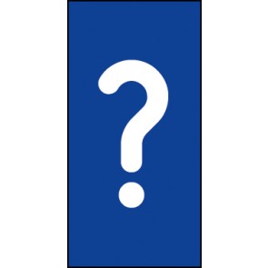 Schild Sonderzeichen Fragezeichen | weiß · blau selbstklebend