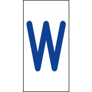 Einzelbuchstabe W | blau · weiß · MAGNETSCHILD