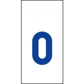 Schild Einzelbuchstabe o | blau · weiß selbstklebend