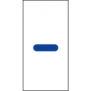 Schild Sonderzeichen Bindestrich | blau · weiß