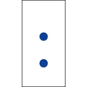 Magnetschild Sonderzeichen Doppelpunkt | blau · weiß