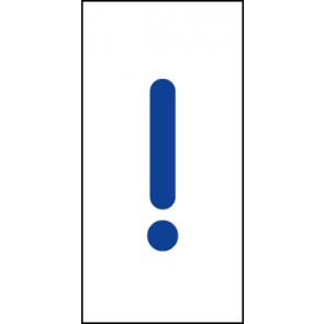 Sonderzeichen Ausrufezeichen | blau · weiß · MAGNETSCHILD