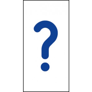 Schild Sonderzeichen Fragezeichen | blau · weiß selbstklebend
