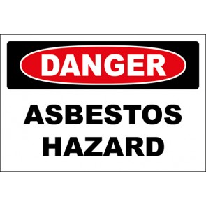 Aufkleber Asbestos Hazard · Danger | stark haftend