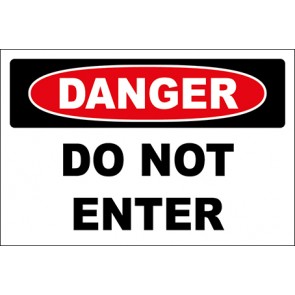 Hinweisschild Do Not Enter · Danger | selbstklebend
