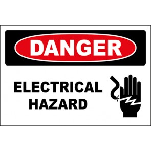 Hinweisschild Electrical Hazard · Danger