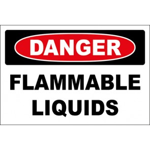 Magnetschild Flammable Liquids · Danger · OSHA Arbeitsschutz